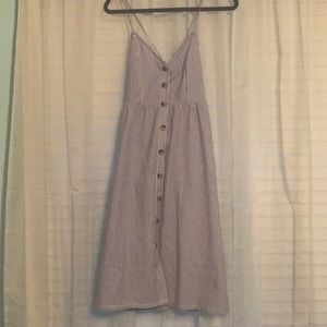 Striped button up dress